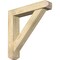 Ekena Millwork Traditional Craftsman Rough Sawn Bracket w/ Offset Brace, Douglas Fir, 6"W x 30"D x 30"H BKT0604X30X30TRA04RDF - alternate 1